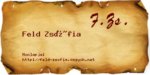 Feld Zsófia névjegykártya