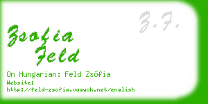 zsofia feld business card
