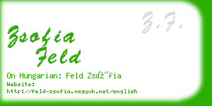 zsofia feld business card